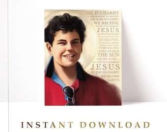 Blessed Carlo Acutis Printable Art | Instant Download | Catholic Art