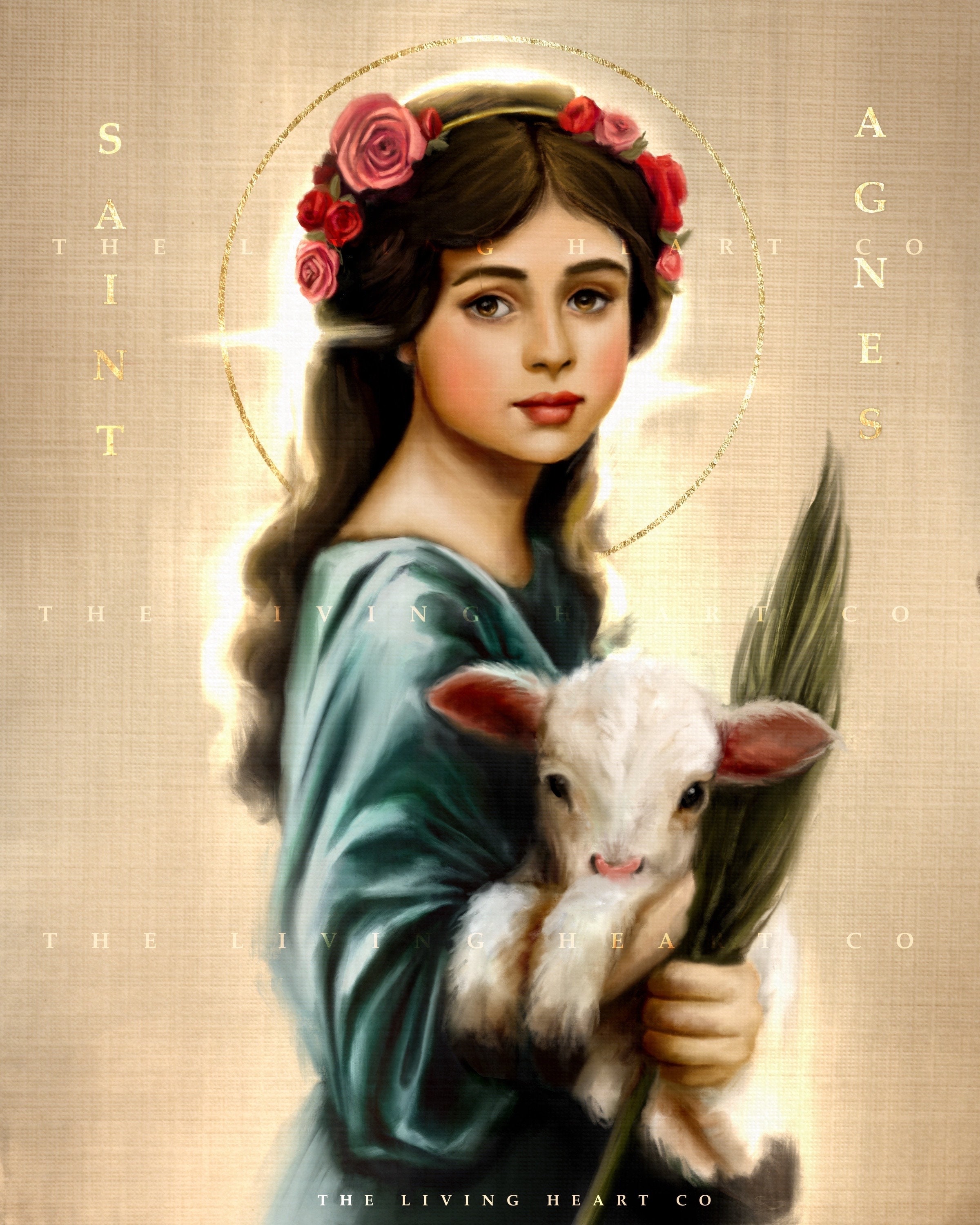 Saint Agnes of Rome | Catholic Fine Art Print | St. Agnes Print | Saint ...