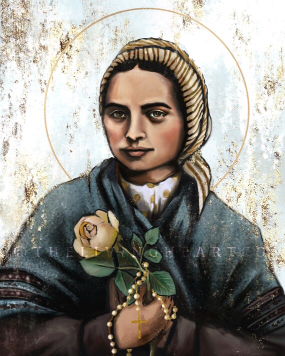 St. Bernadette Catholic Fine Art Reproduction Wall Art | Etsy