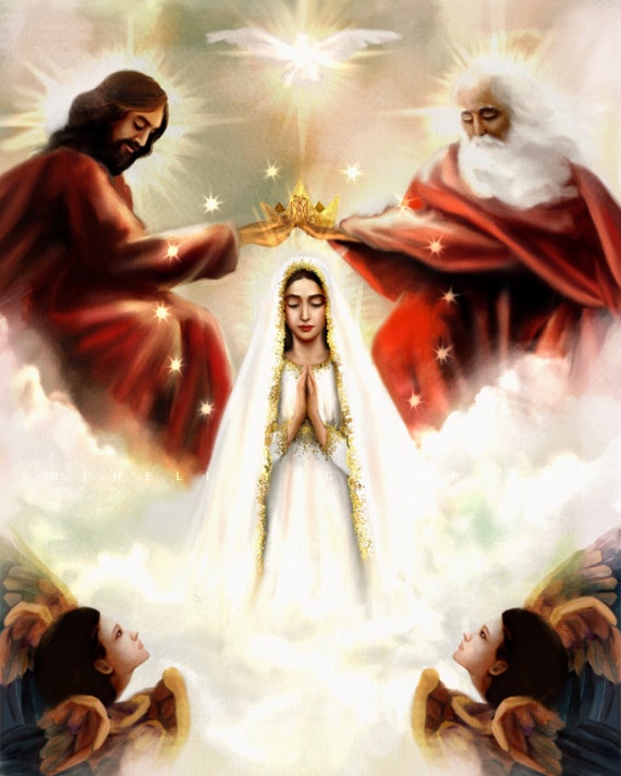 Mary Queen of Heaven Etsy