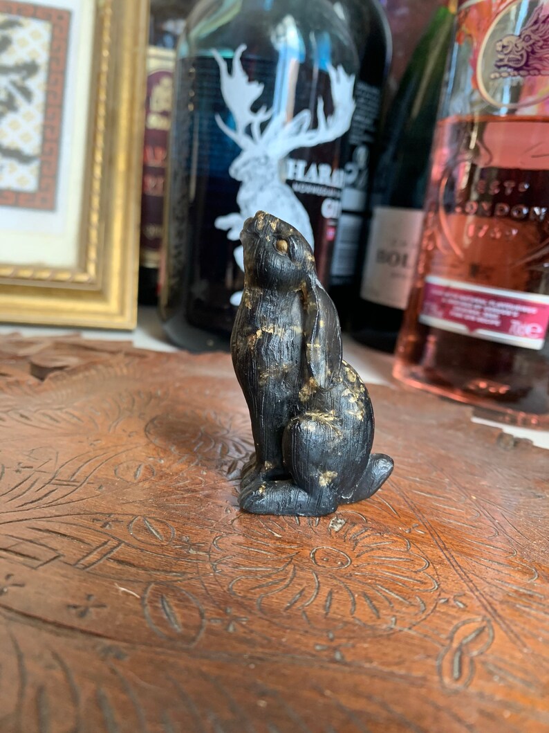 resin hare garden ornament