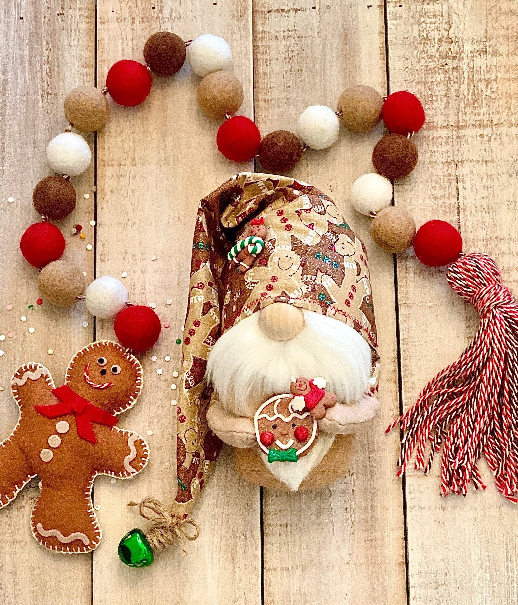 Gingerbread man gnome christmas accessory holiday  etsyde