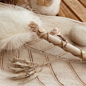 Feather smudging fan ritual feather shamanic feather shamanic ritual tool white feathers white tones