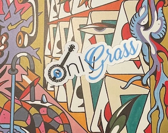 Billy Strings Bluegrass OnlyGrass sticker