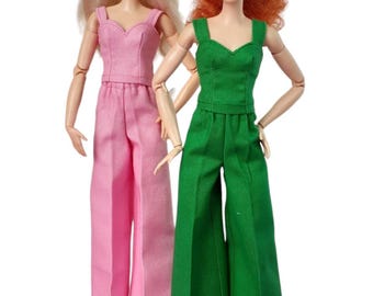 Clothes for regular size doll  11.5-inch 30cm Palazzo pants and Matching Top.