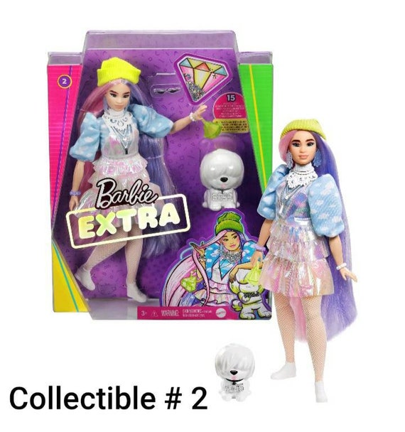2020 Barbie Extra Doll Flame Fringe Jean Jacket Denim Fashionista Clothing NEW 