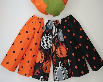 Pantalones palazzo de lunares para muñeca con curvas de 11.5 pulgadas, moda Halloween