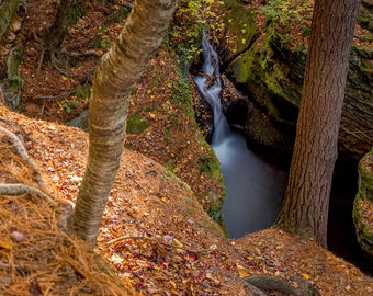 Autumn in Pewit's Nest State Natural Area in Baraboo, Wisconsin.