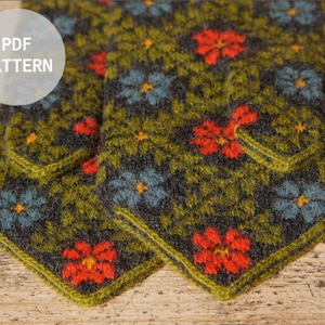 Latvian traditional mittens knitting pattern - Rucava, Kurzeme region, PDF pattern