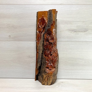 Flower Arrangement Carved in Cottonwood (14&quot; x 5&quot;)