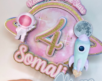 Half Way Around The Sun Decoration Outer Space Theme 1/2 Birthday Banner Solar System Astronaut Planet Theme 6 Months Birthday Garland 1 2 Birthday Banne - View #6