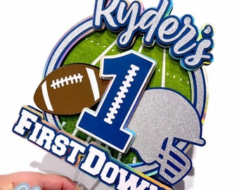 Football Cake Topper, Football Birthday, Half Birthday, First Down, Second Down, Third Down, Fourth Down, Rookie of the Year, Half Time