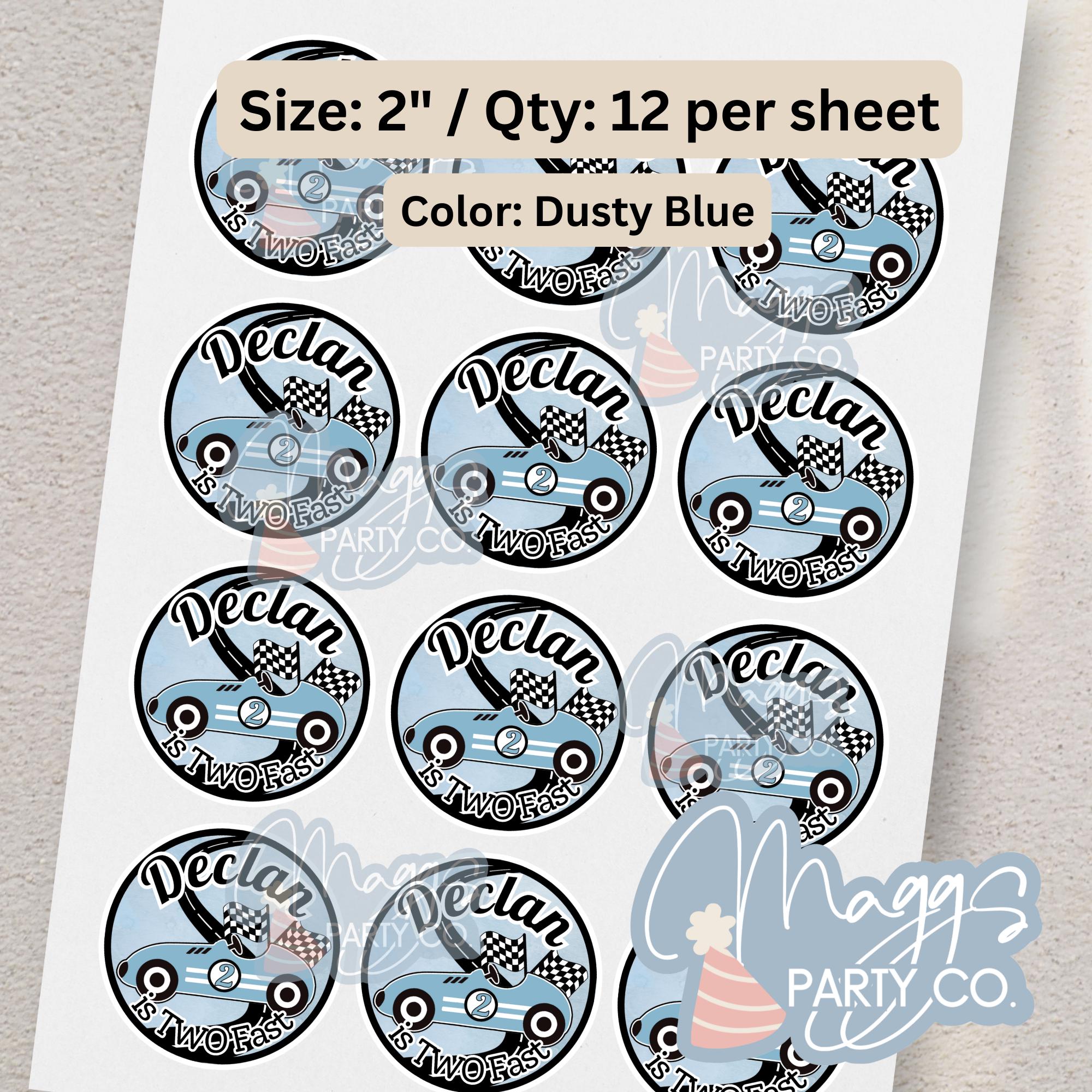 Cars Party Sticker Race Car Birthday Stickers, Party Favor, Goodie Bag Box Stickers, Fast ...