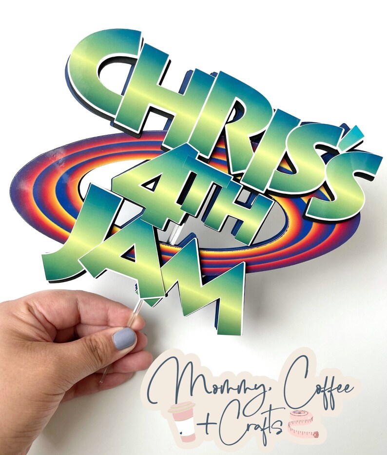 Space Jam Cake Topper Personalized Cake Topper Space Jam | Etsy