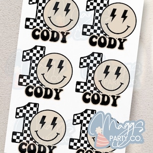 3 inch One Cool Dude Birthday Stickers, One Happy Dude Birthday, One Happy Babe, Birthday Stickers, Party Favors, Goodie Bag Box Beige Tan