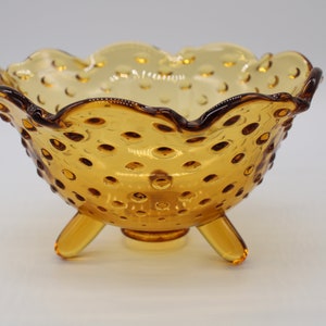 Vintage amber glass bowl