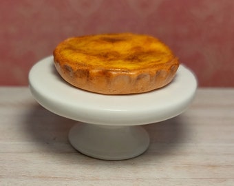Miniature cream pie scale 1/12, Miniature Food for Dollhouse