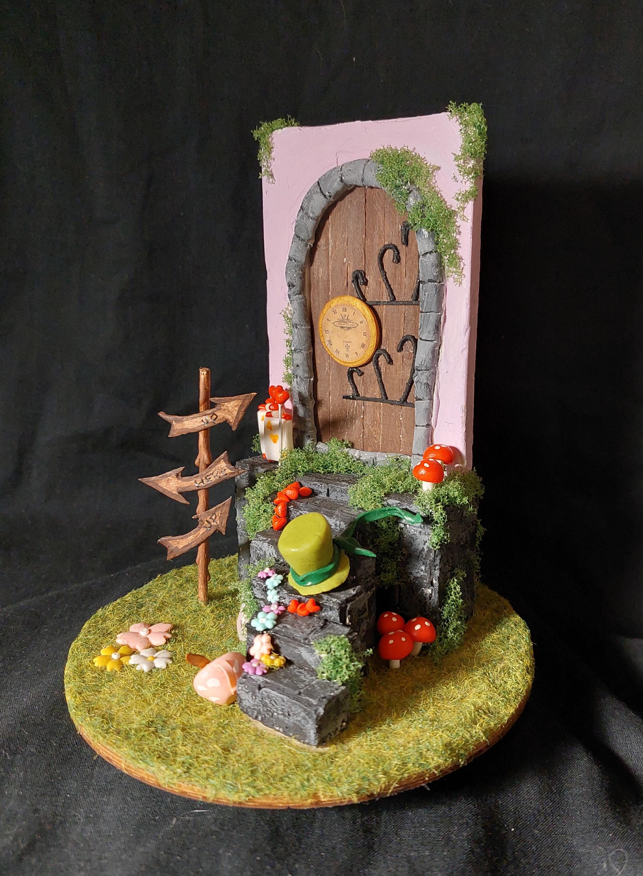 Miniature Magic door - Alice in Wonderland, gift for collectors