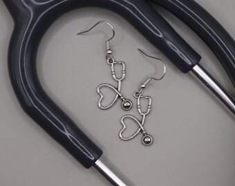 Stethoscope Heart Earrings