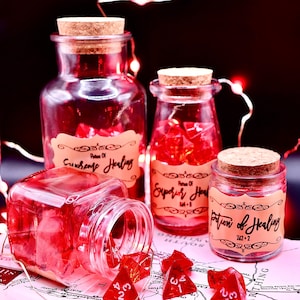 DND Inspired Healing Potion Bottles