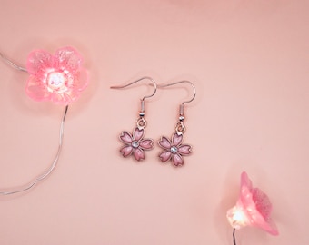Pendientes Sakura de flor de cerezo