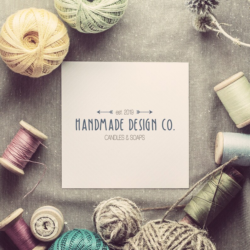 Etsy Shop Logo Handmade Business Premade Logo Design Etsy