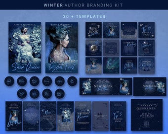Winter Romance Author Branding Kit – Canva Templates (30+)