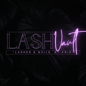 DIY Purple Lash Business Logo - DIY Purple Lash Tech Logo Template
