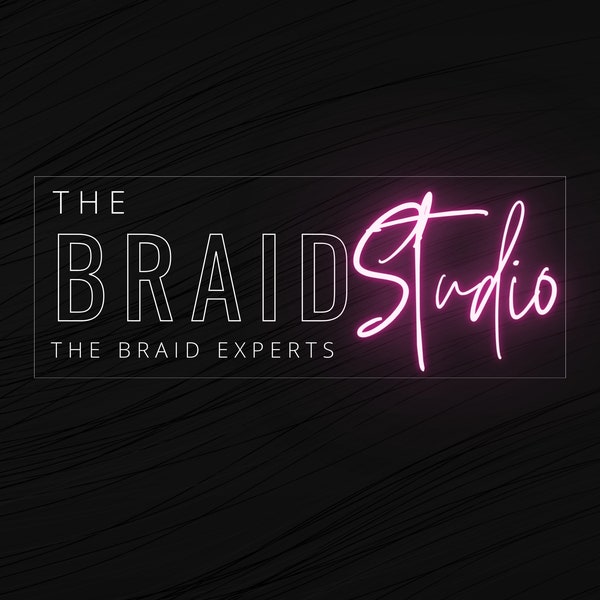 DIY Pink Braid Studio Logo - Pink Braid Logo Design Template