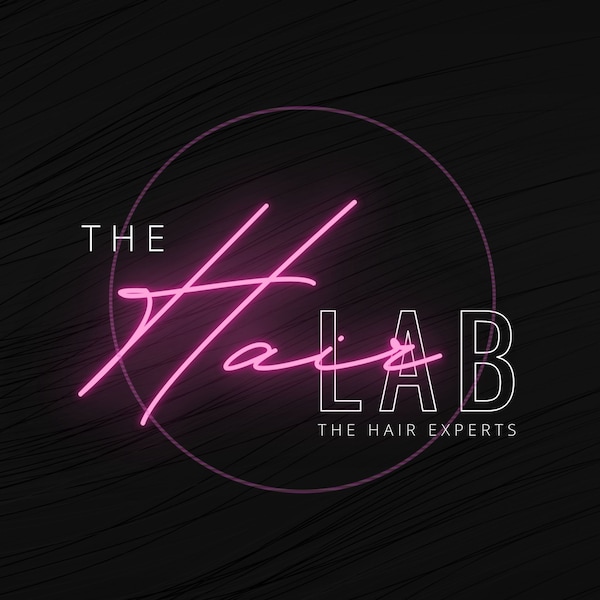 Neon Pink Salon Logo - DIY Hair Salon Logo - Canva Logo Template