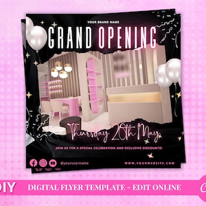 DIY Salon Grand Opening Digital Flyer - New Business Flyer Template
