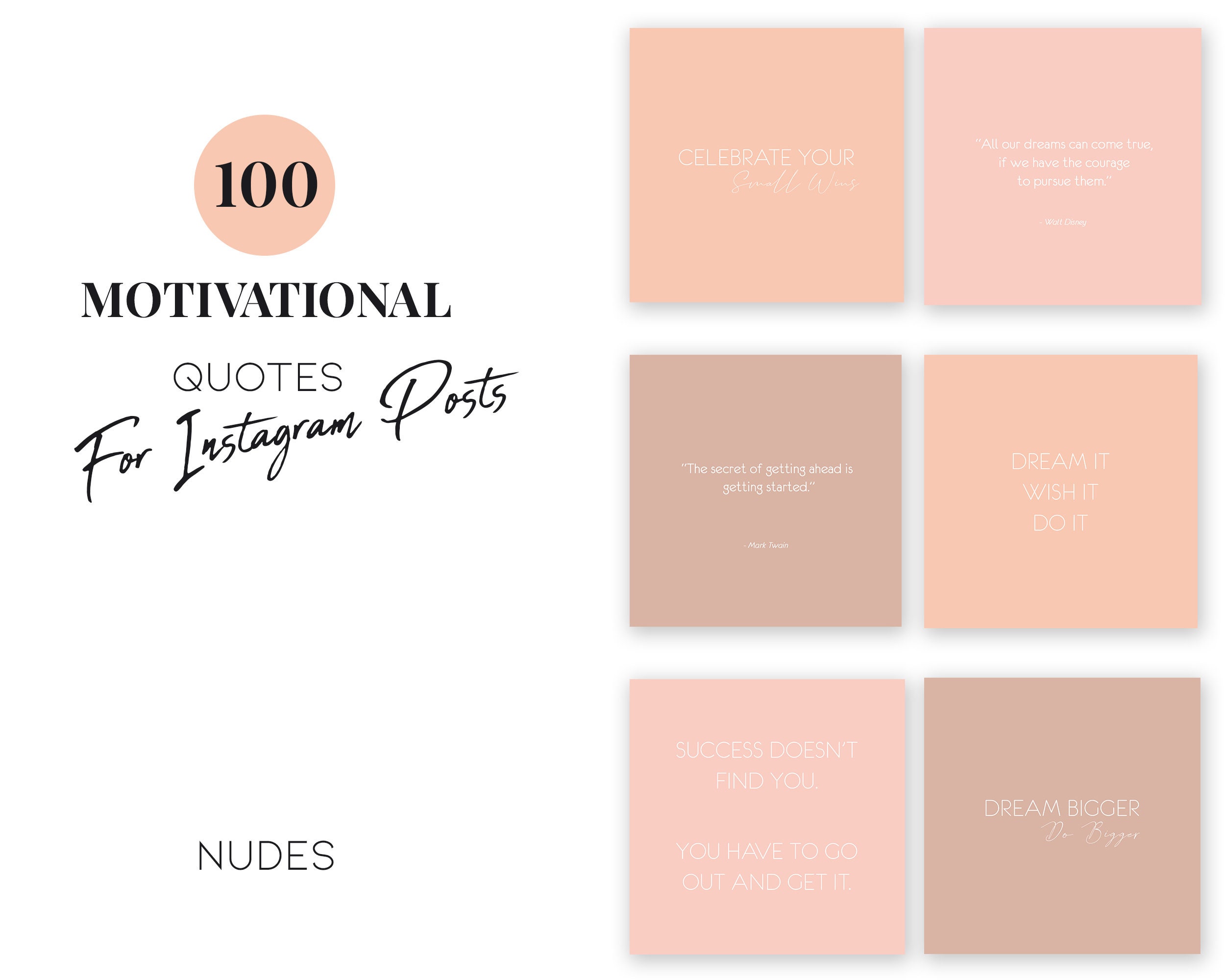 Pastel Instagram Posts Nude Instagram Quotes Pastel Social - Etsy