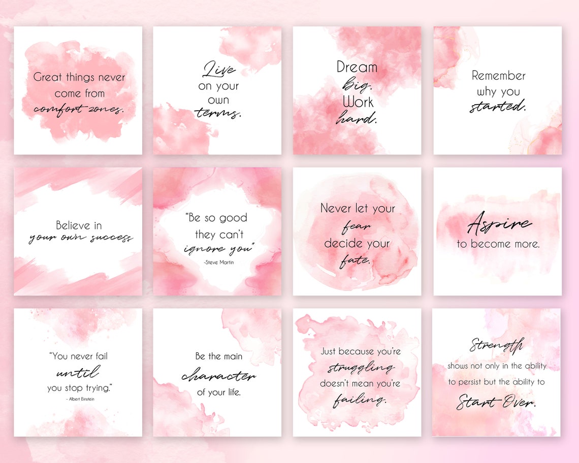 50 Pink Girl Boss Instagram Quotes for Female Entrepreneur, Women