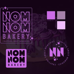 Premade Bakery Logo - DIY Baking Logo Canva Template