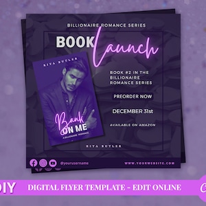 DIY Dark Romance Book Launch Flyer Template