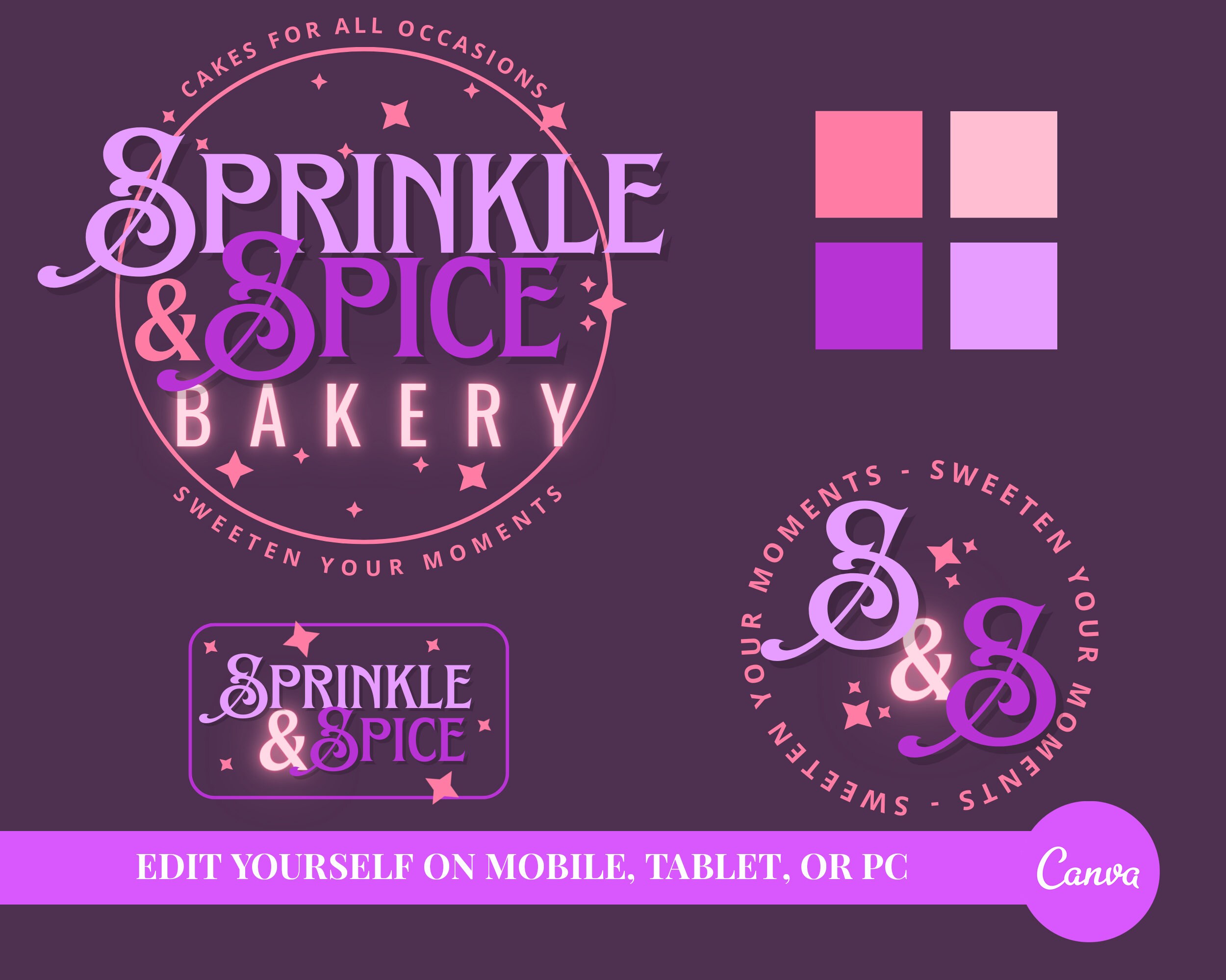 pink and white modern bakery logo Images High Quality... Premade Pink Bakery Logo Template - DIY Baker Logo Canva Template - Etsy