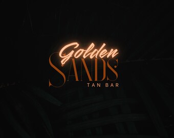Spray Tan Business Logo – Editable Neon Design (Digital Download)