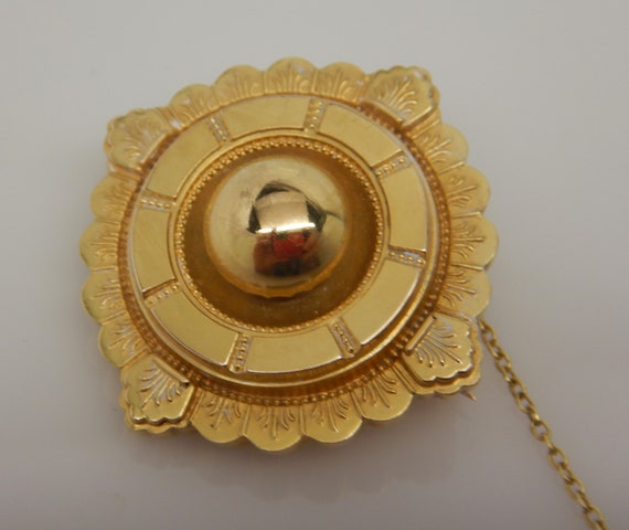 Antique Victorian 18 ct Gold Target Locket Brooch