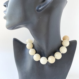 Paloma Picasso 18mm Chalcedony Bead Necklace Silver Clasp Original Pouch