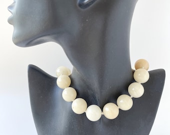 Collar de cuentas de calcedonia de 18 mm de Paloma Picasso con cierre de plata y bolsa original