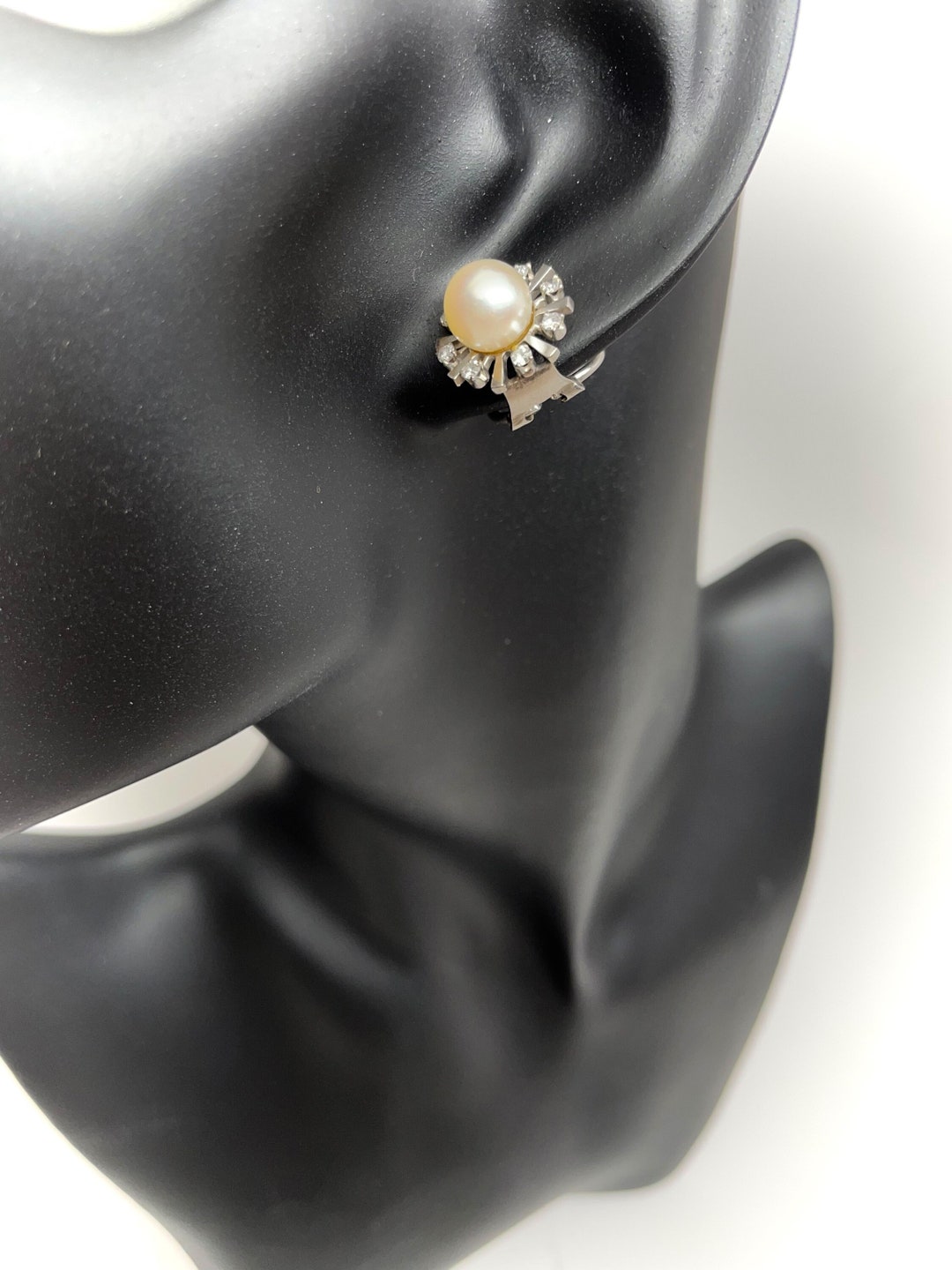 Vintage Cropp & Farr 18ct Gold and Diamond Stud Earrings 1967 - Etsy UK