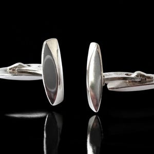 Georg Jensen Silver Cufflinks No 90 Vintage Fleming Eskilden Boxed