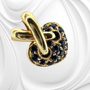 Chaumet Mini Liens 18ct Gold Heart Sapphires