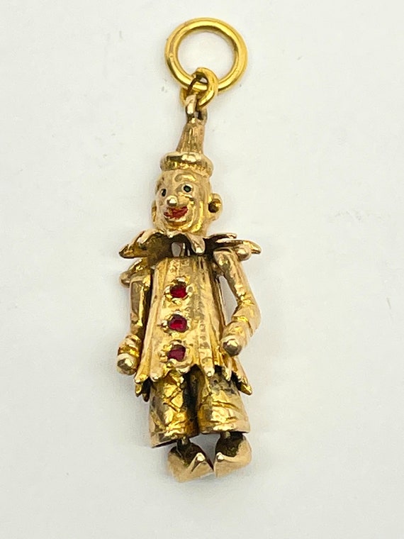 Vintage 9ct Gold Articulated Clown Pendant Charm 1960 Etsy