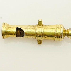 Antique Victorian 18 ct Gold Whistle Charm Fob Solid