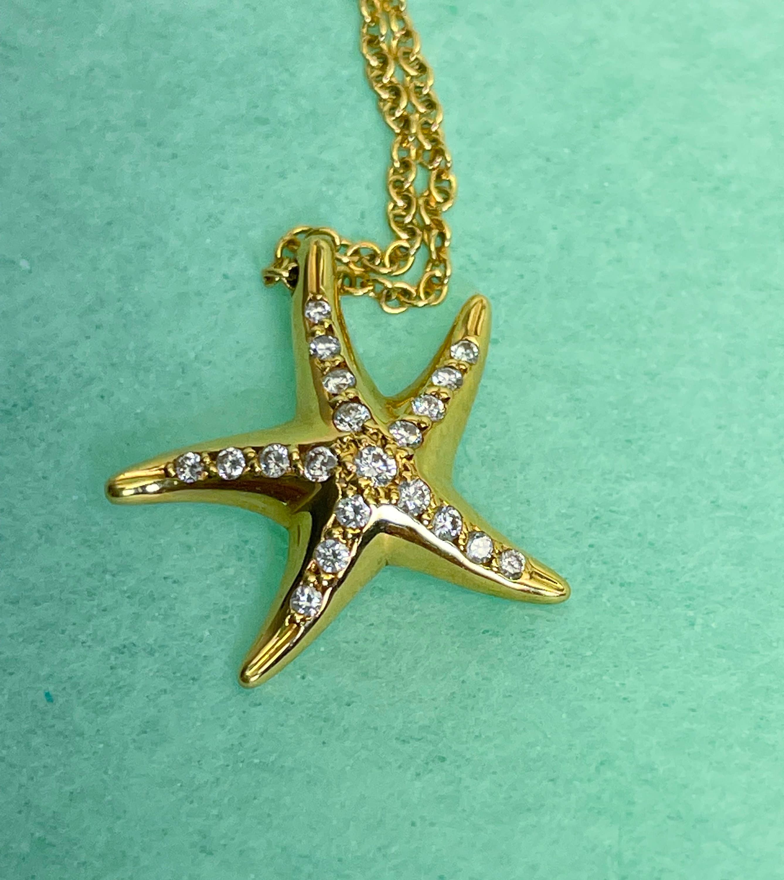 Elsa Peretti Tiffany & Co. Spain 18 Karat Gold Starfish Charm Bracelet