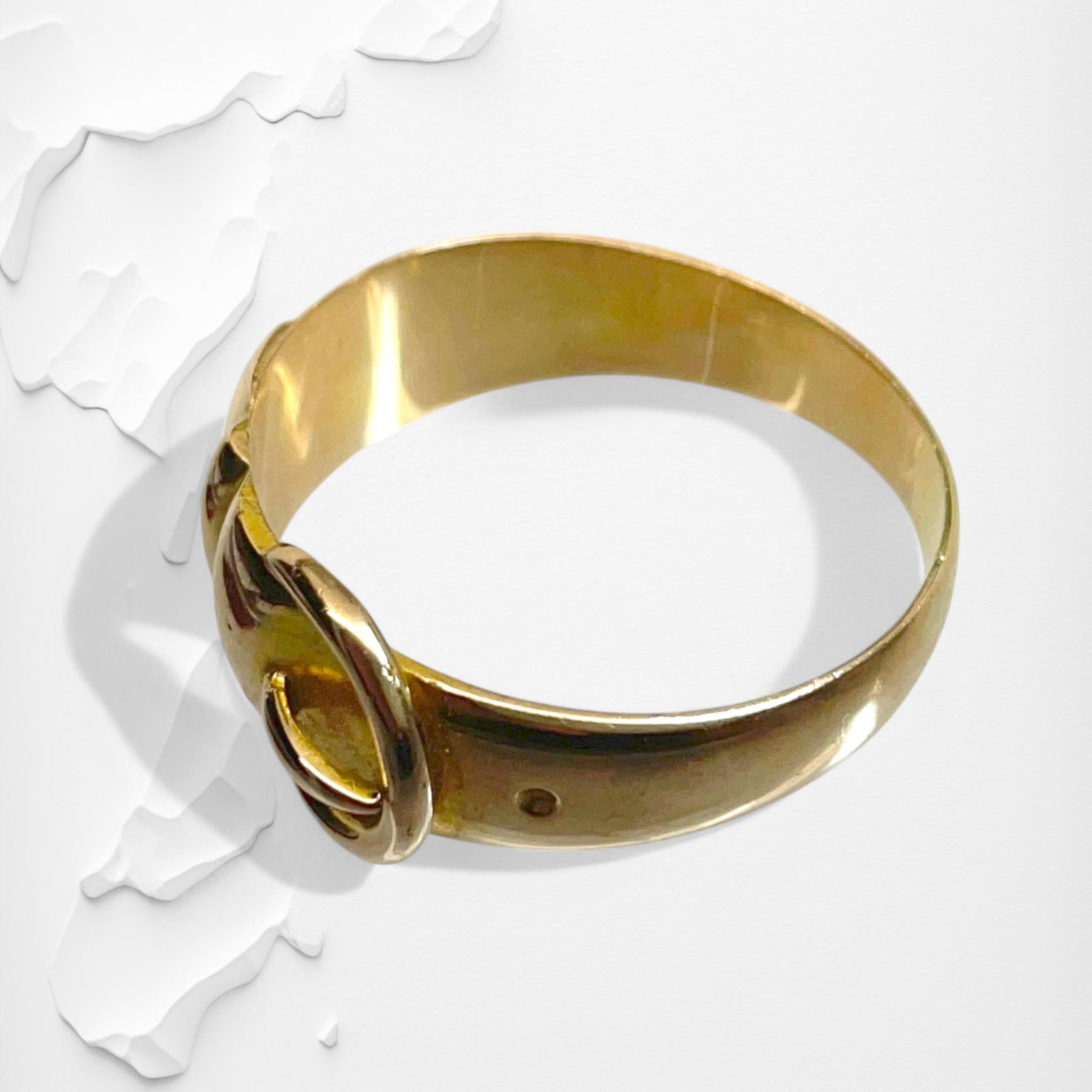 18Kゴールド デザインリング✴︎used ✴︎ Victorian 18ct Solid Gold Buckle Ring Large, 6.65 Gm - Etsy