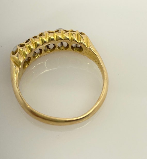 Late Victorian\Edwardian 18ct Gold & Pearl Ring - image 5