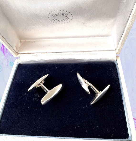Boutons De Manchette En Argent Sterling Georg Jensen - Occasion - Bon État