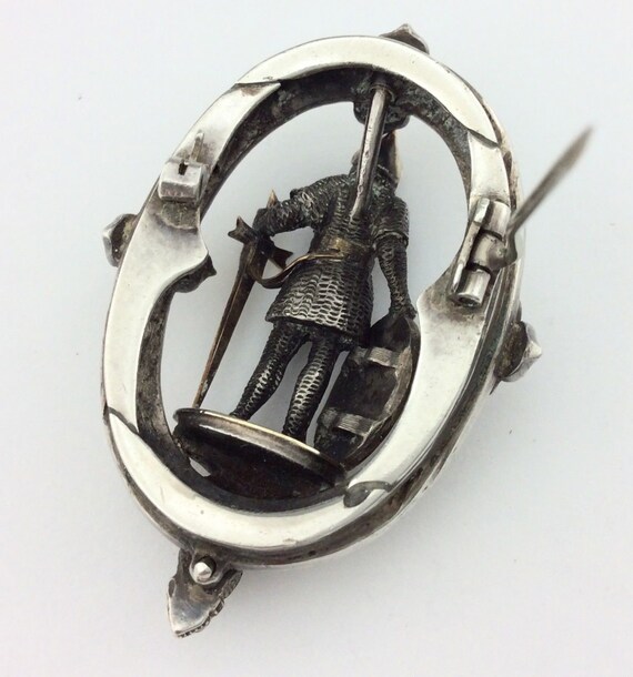 Antique Solid Silver Ruby, & Gold Brooch FROMENT … - image 8